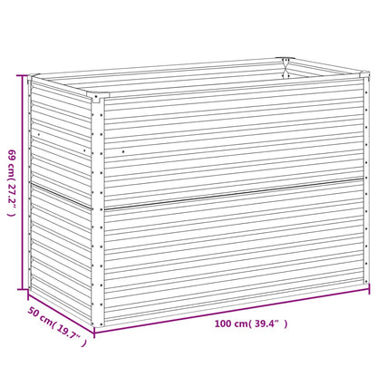 Plantenbak Verhoogd 100X50X69 Cm Cortenstaal