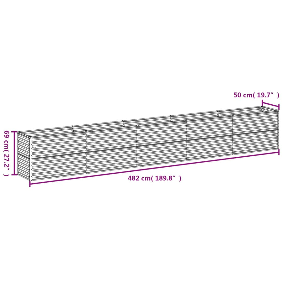 Plantenbak Verhoogd 482X50X69 Cm Cortenstaal