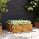 Raised planter 100x100x36 cm corten steel