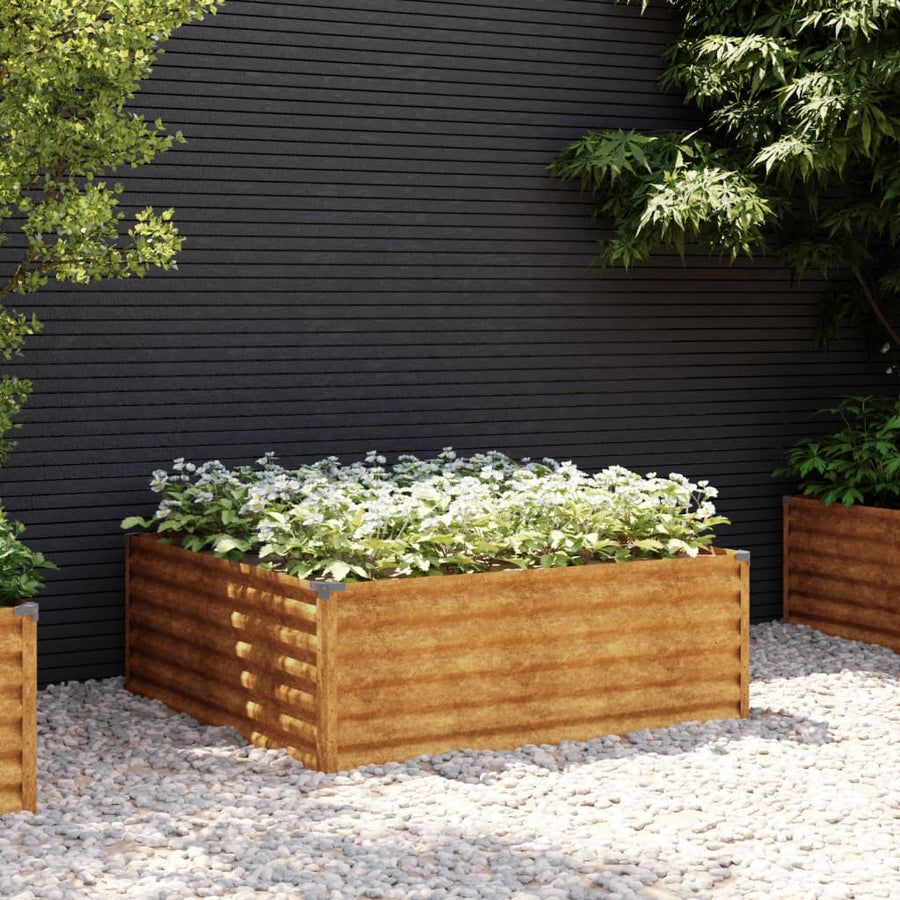 Plantenbak Verhoogd 100X100X36 Cm Cortenstaal