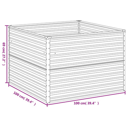 Plantenbak Verhoogd 100X100X69 Cm Cortenstaal