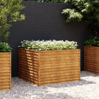 Raised planter 100x100x69 cm corten steel