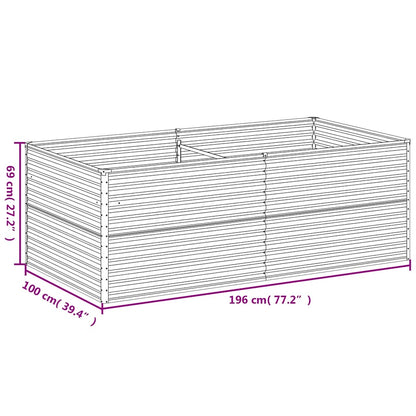 Plantenbak verhoogd 196x100x69 cm cortenstaal