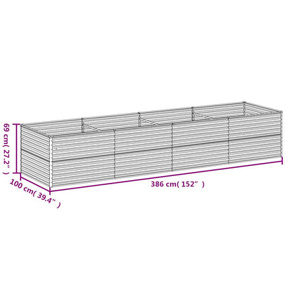Plantenbak verhoogd 386x100x69 cm cortenstaal