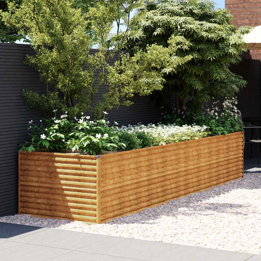 Plantenbak verhoogd 386x100x69 cm cortenstaal