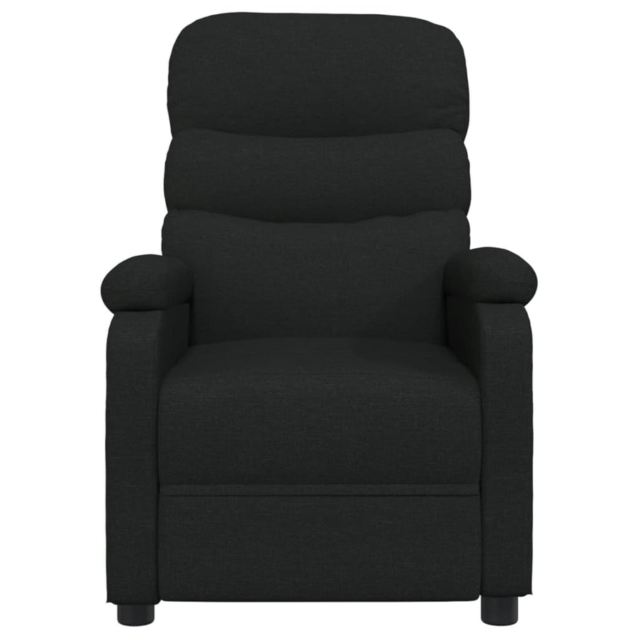 Fauteuil verstelbaar stof zwart
