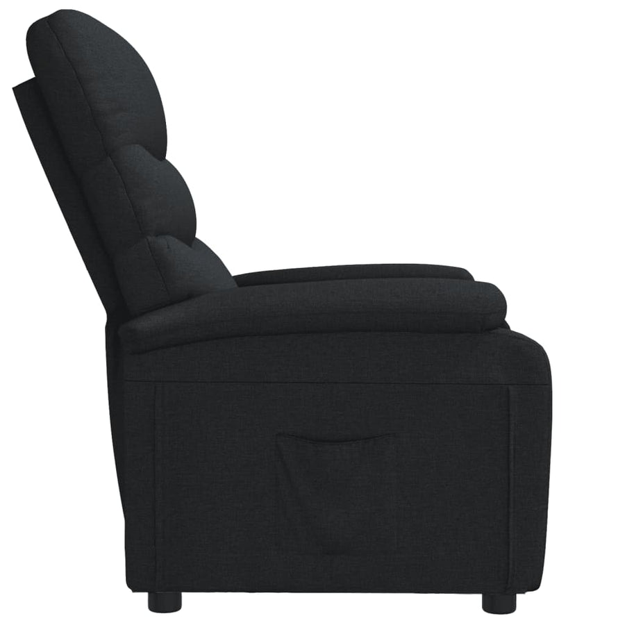 Fauteuil verstelbaar stof zwart