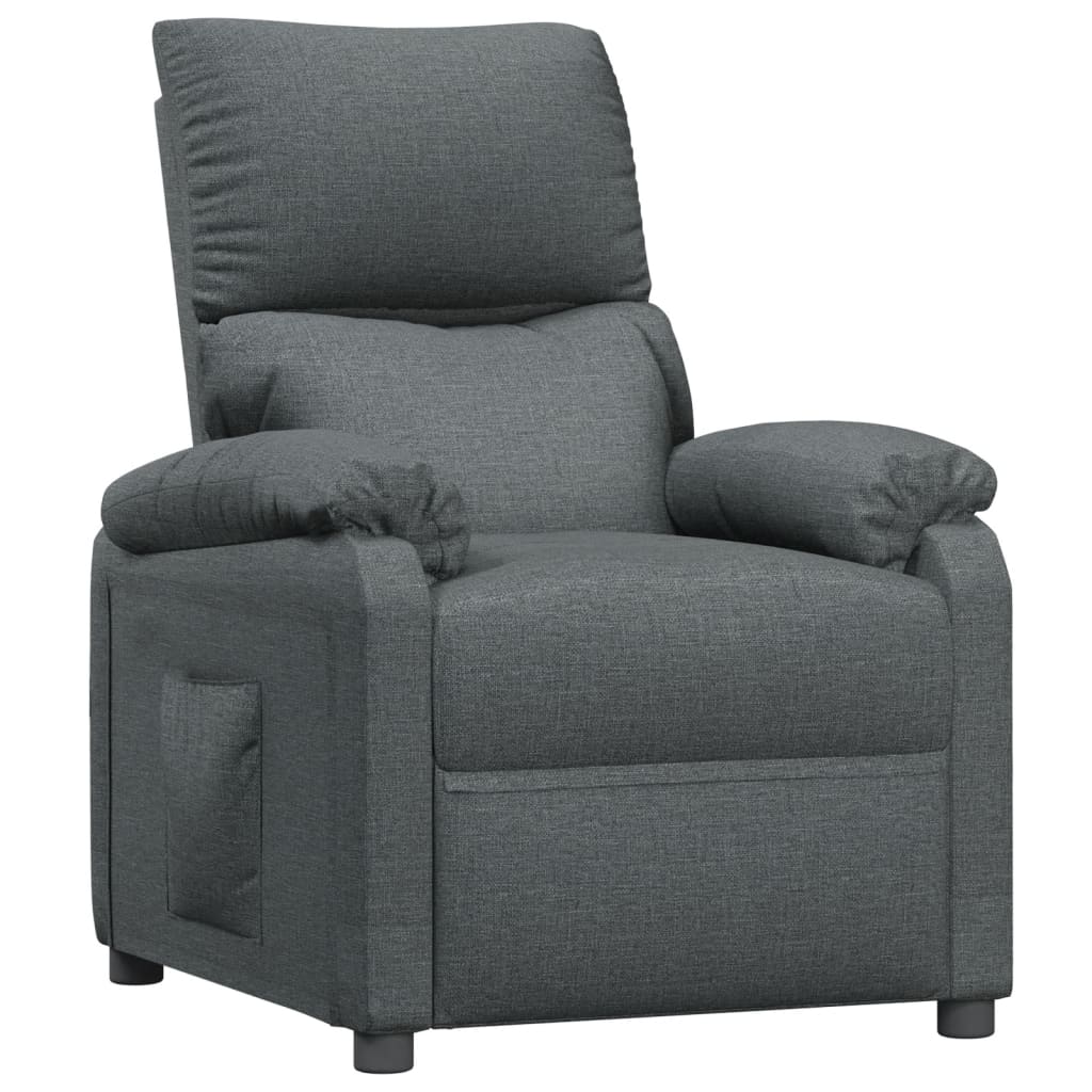 Fauteuil verstelbaar stof donkergrijs