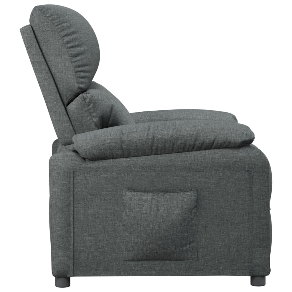 Fauteuil verstelbaar stof donkergrijs