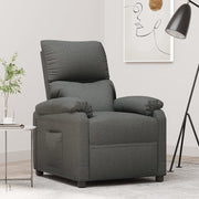 Fauteuil verstelbaar donkergrijs stof