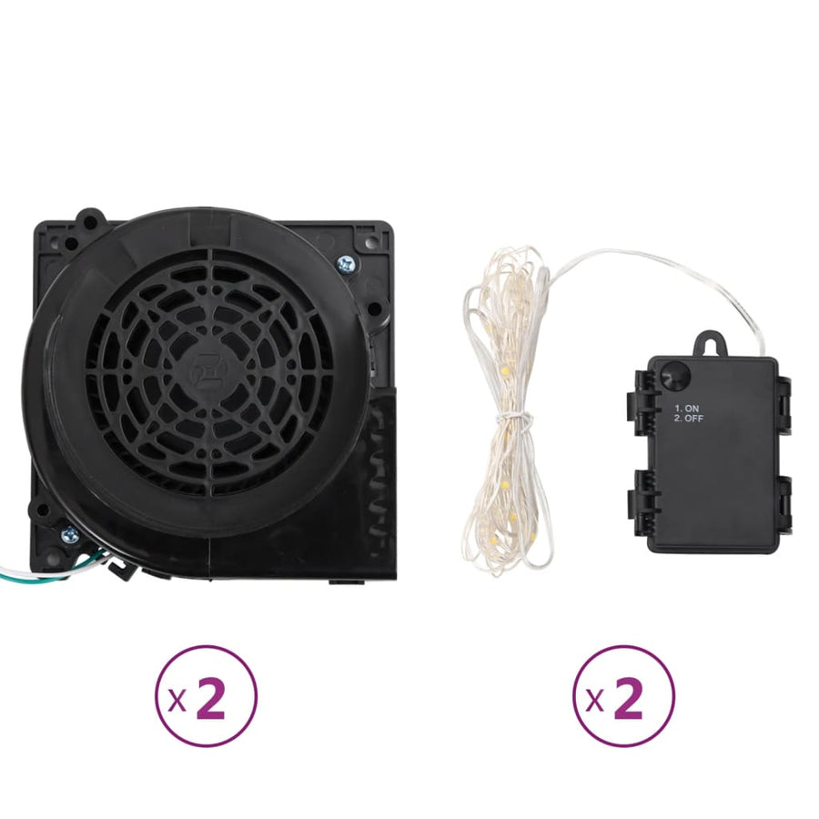 Opblaasbare sneeuwpopfamilie met LED’s 500 cm