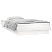 Bedframe Led Massief Hout 90 x 200 cm Wit
