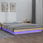 Bedframe massief hout 120x200 cm LED