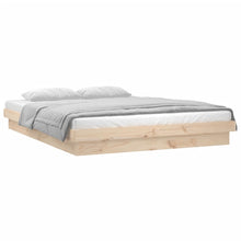 Bedframe Led Massief Hout King Size 150 x 200 cm Naturel