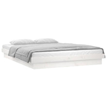 Bedframe Led Massief Hout Super King 180 x 200 cm Wit