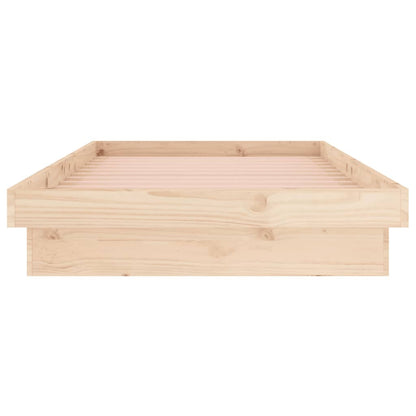 Bedframe Led Massief Hout 2Ft6 Small Single 75 x 190 cm Naturel