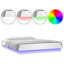 Bedframe Led Massief Hout 4Ft Small Double 120 x 190 cm Wit