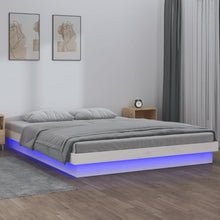 Bedframe Led Massief Hout 4Ft Small Double 120 x 190 cm Wit