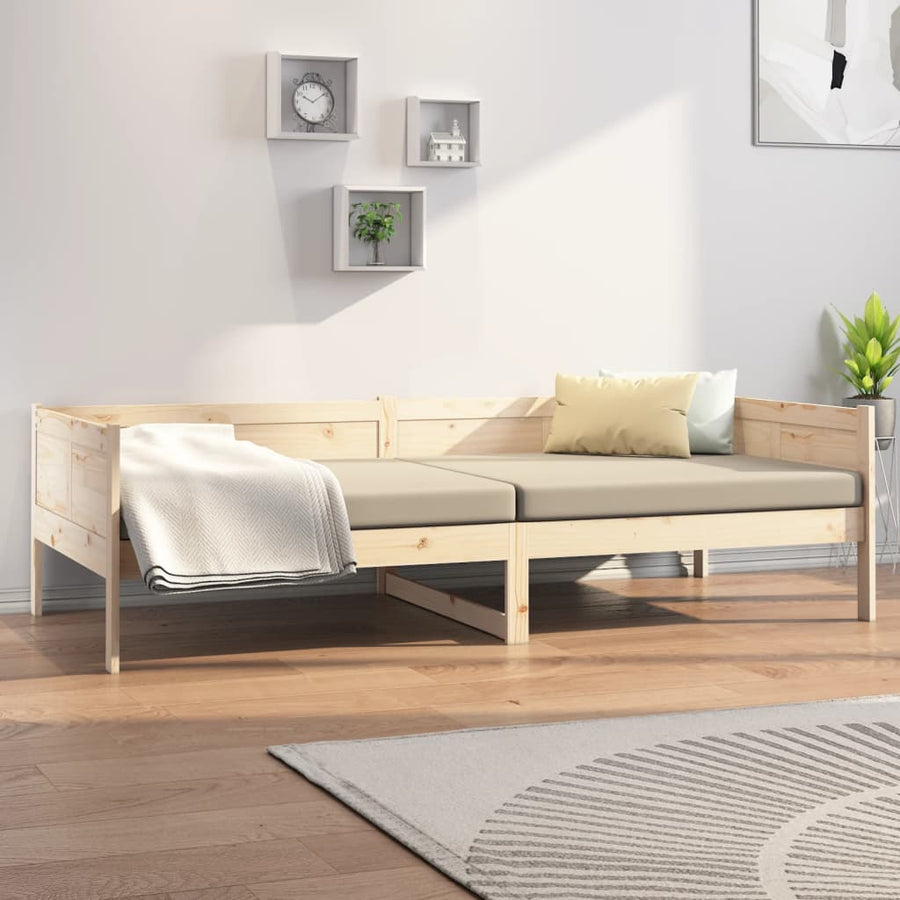 Slaapbank Massief Grenenhout 80X200 Cm 80 x 200 cm Naturel