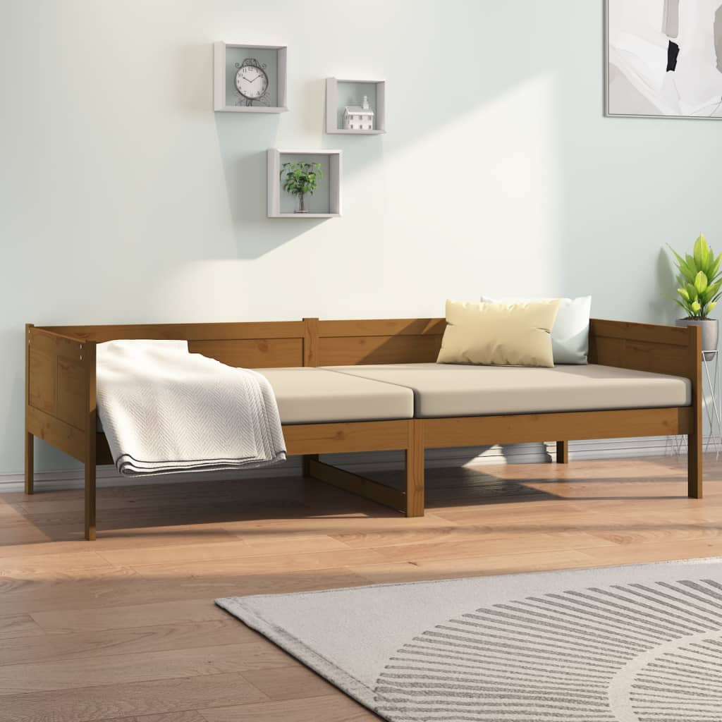Slaapbank Massief Grenenhout Honingbruin 90X190 Cm