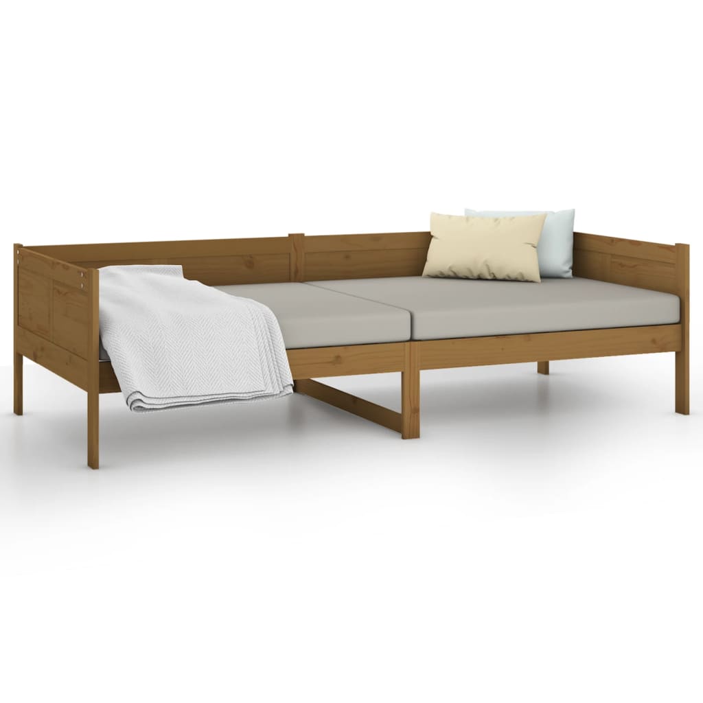 Slaapbank Massief Grenenhout Honingbruin 90X190 Cm