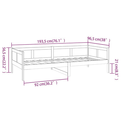 Slaapbank Massief Grenenhout Honingbruin 90X190 Cm