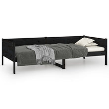 Slaapbank Massief Grenenhout Zwart 90X190 Cm
