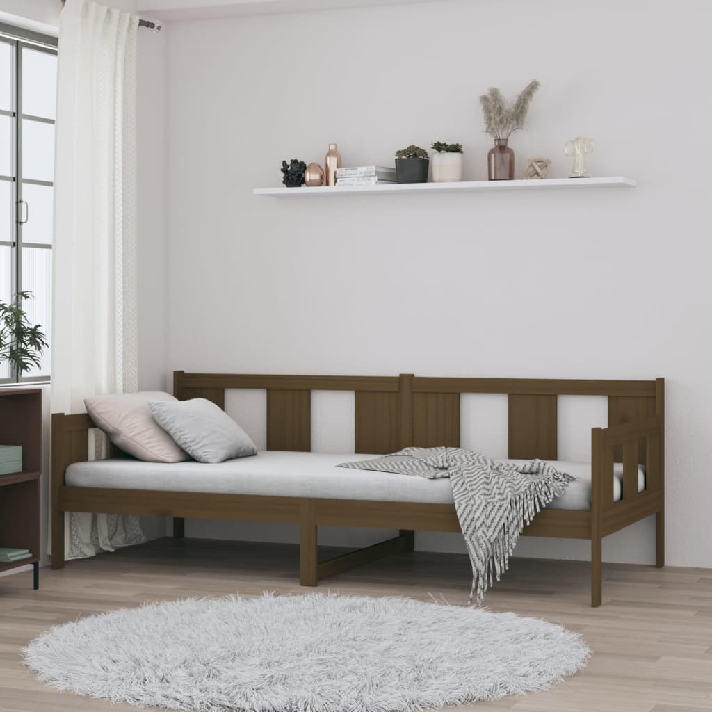 Slaapbank Massief Grenenhout Honingbruin 90X200 Cm