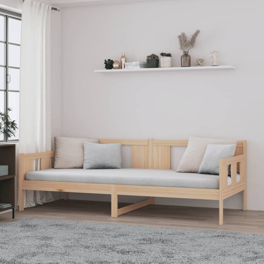 Slaapbank Massief Grenenhout 80 x 200 cm Naturel
