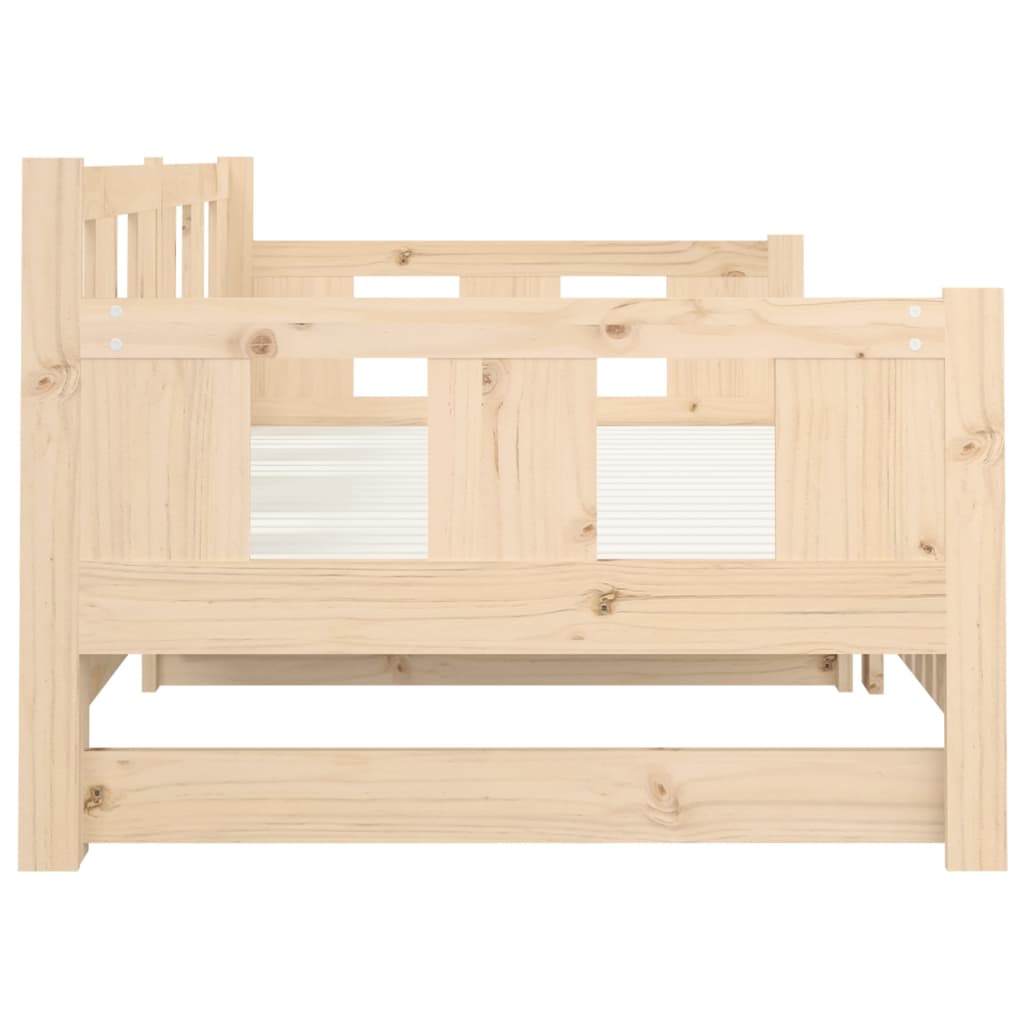 Slaapbank Uitschuifbaar Massief Grenenhout 2X(90X200) Cm