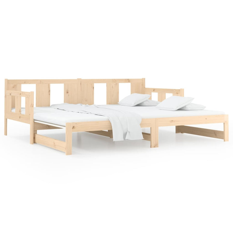 Slaapbank Uitschuifbaar Massief Grenenhout 2X(90X190) Cm