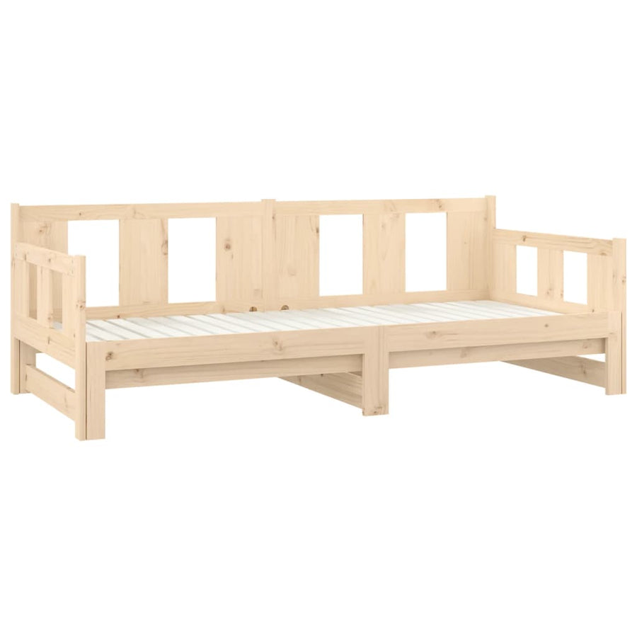 Slaapbank Uitschuifbaar Massief Grenenhout 2X(90X190) Cm