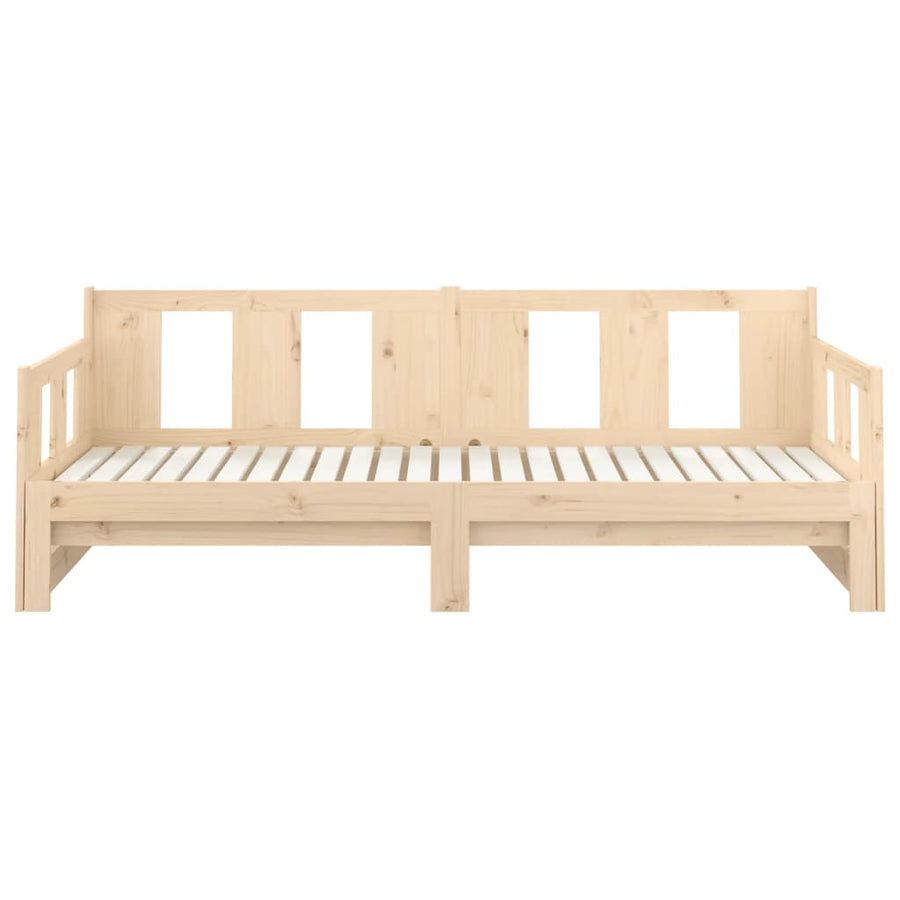 Slaapbank Uitschuifbaar Massief Grenenhout 2X(90X190) Cm