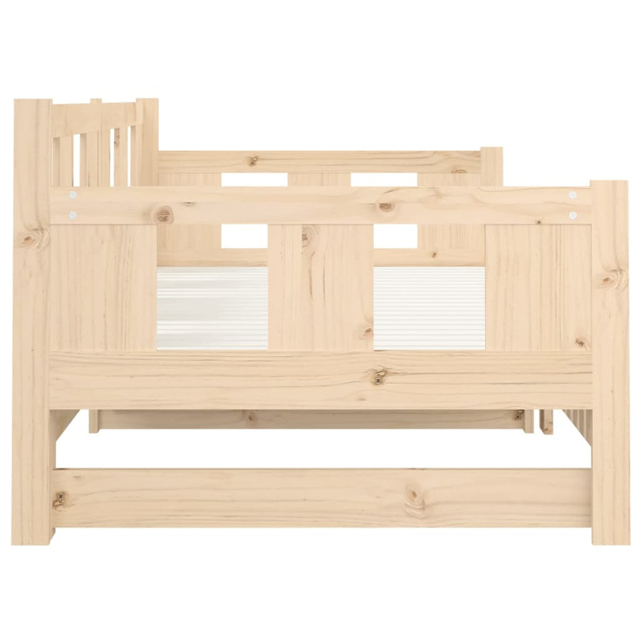 Slaapbank Uitschuifbaar Massief Grenenhout 2X(90X190) Cm