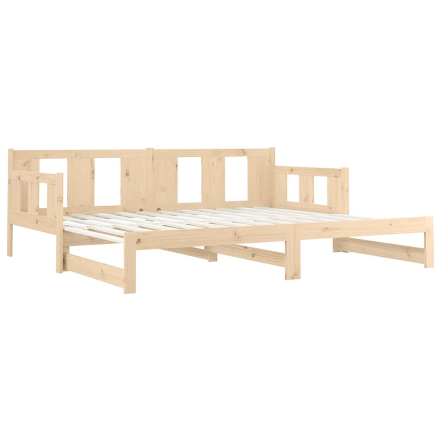 Slaapbank Uitschuifbaar Massief Grenenhout 2X(90X190) Cm