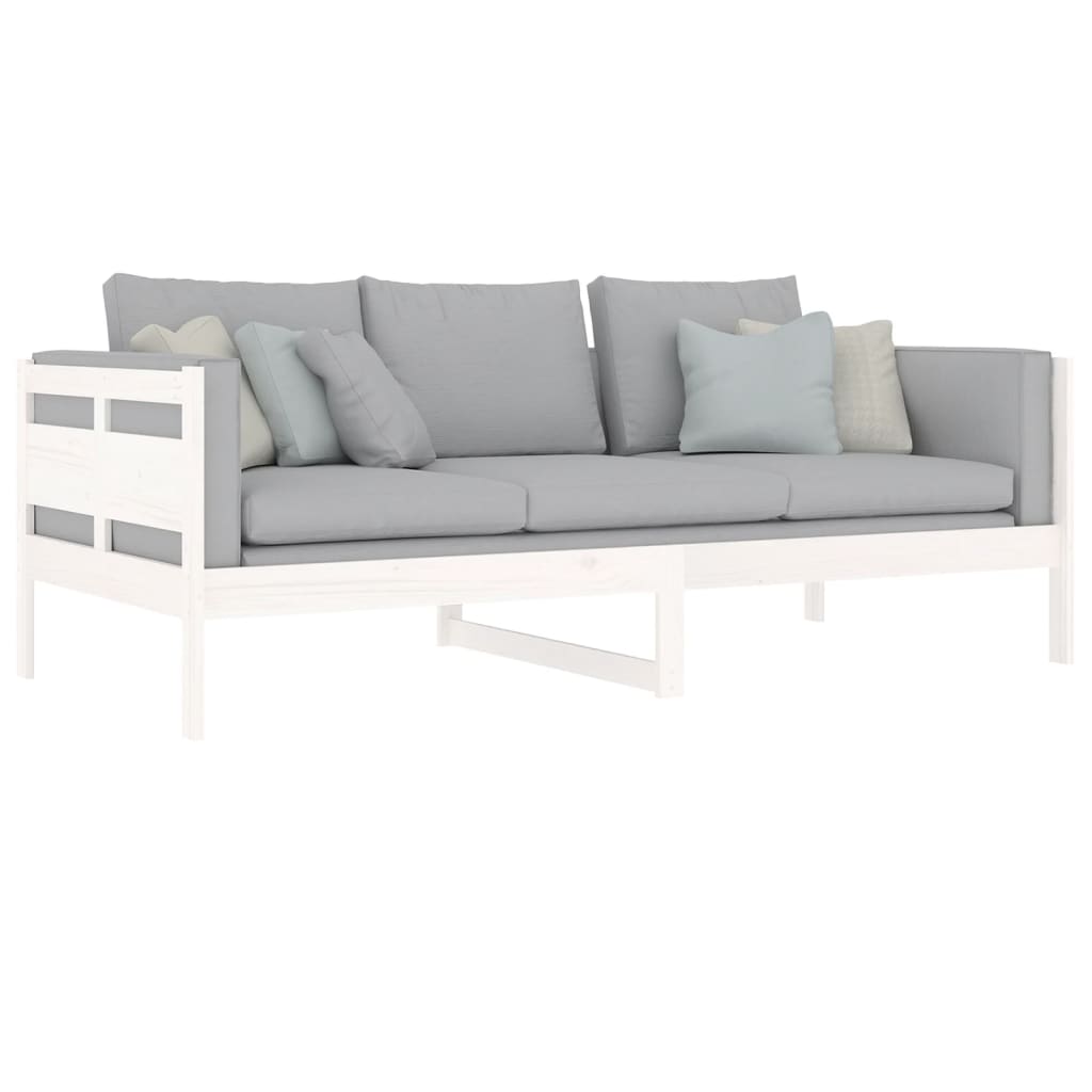 Slaapbank Massief Grenenhout Wit 90X200 Cm