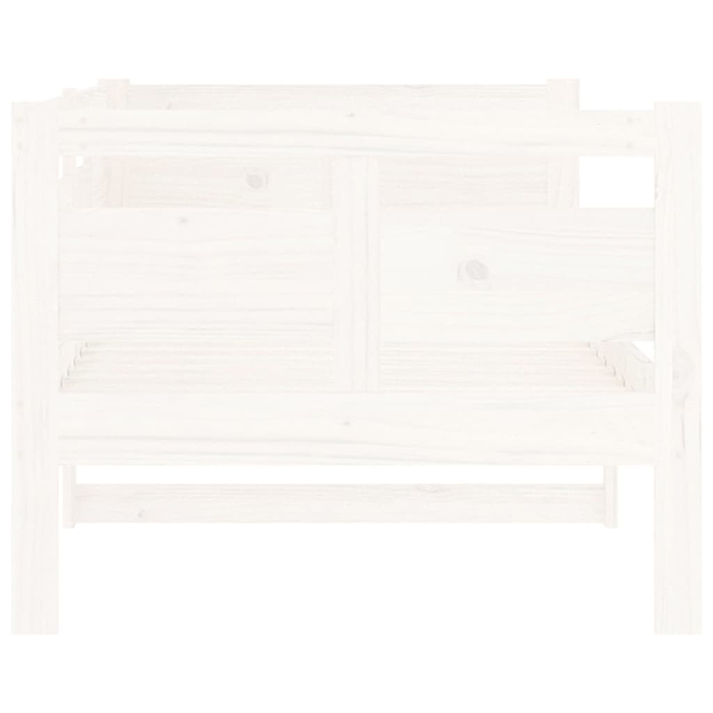 Slaapbank Massief Grenenhout Wit 80X200 Cm 80 x 200 cm