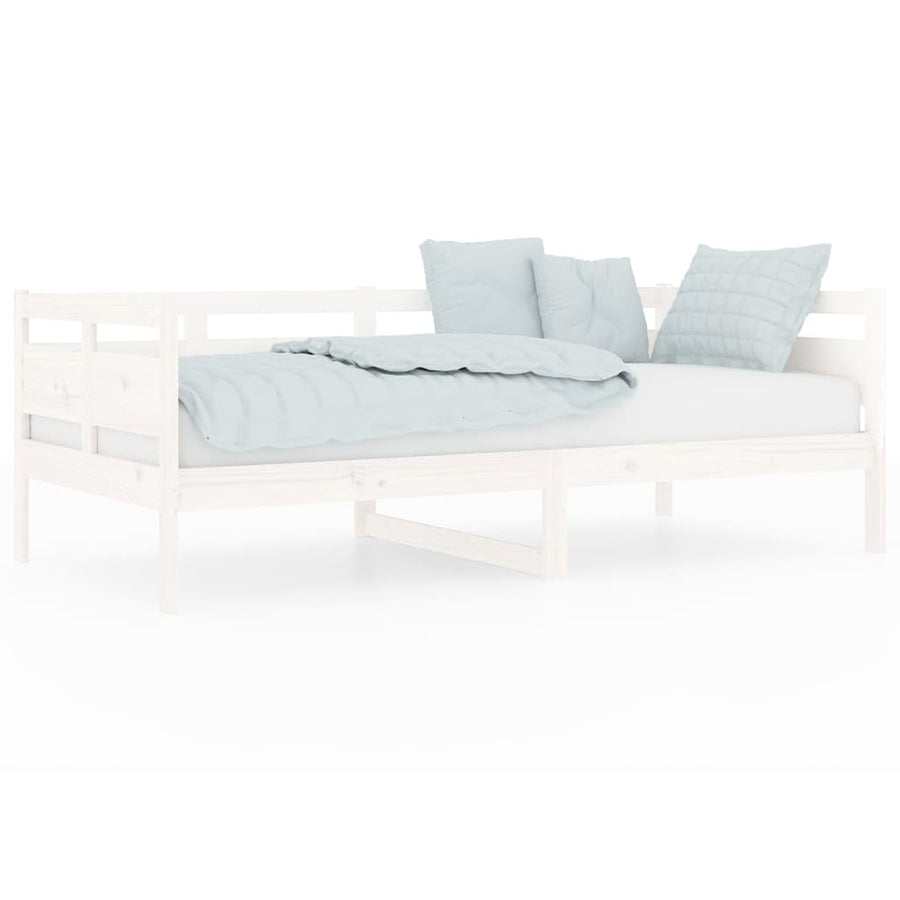 Slaapbank Massief Grenenhout Wit 90X190 Cm