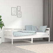 Slaapbank massief grenenhout wit 90x190 cm
