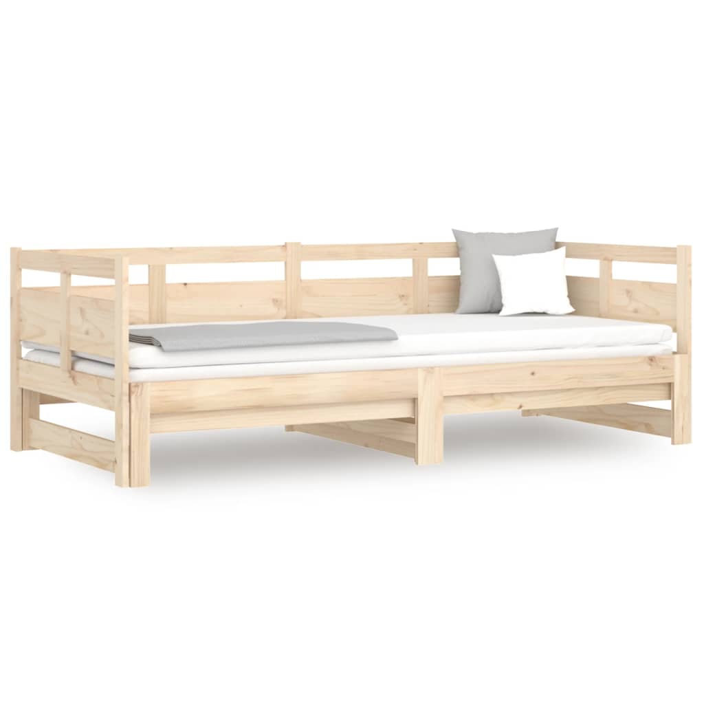 Slaapbank Uitschuifbaar Massief Grenenhout 2X(90X200) Cm
