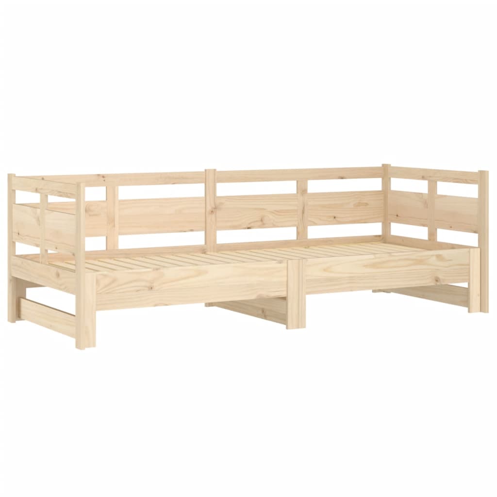 Slaapbank Uitschuifbaar Massief Grenenhout 2X(90X200) Cm