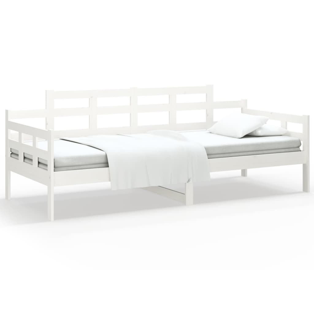 Slaapbank Massief Grenenhout Wit 90X200 Cm 90 x 200 cm