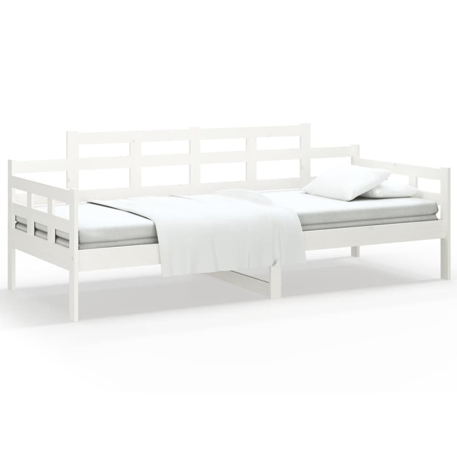 Slaapbank Massief Grenenhout Wit 90X200 Cm 90 x 200 cm