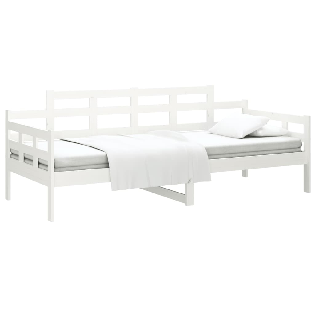 Slaapbank Massief Grenenhout Wit 90X200 Cm 90 x 200 cm