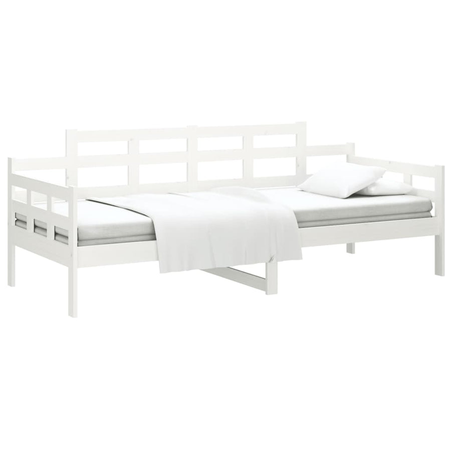 Slaapbank Massief Grenenhout Wit 90X200 Cm 90 x 200 cm