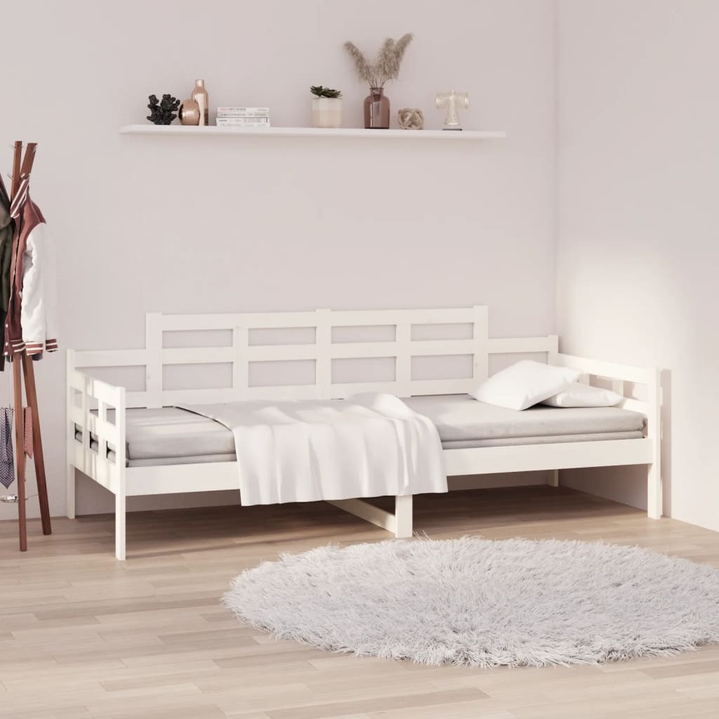 Slaapbank Massief Grenenhout Wit 90X200 Cm 90 x 200 cm