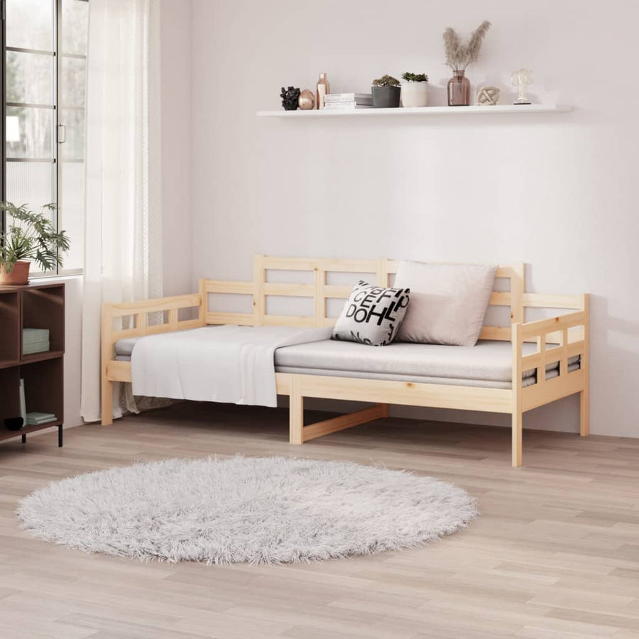 Slaapbank Massief Grenenhout 80X200 Cm 80 x 200 cm Naturel