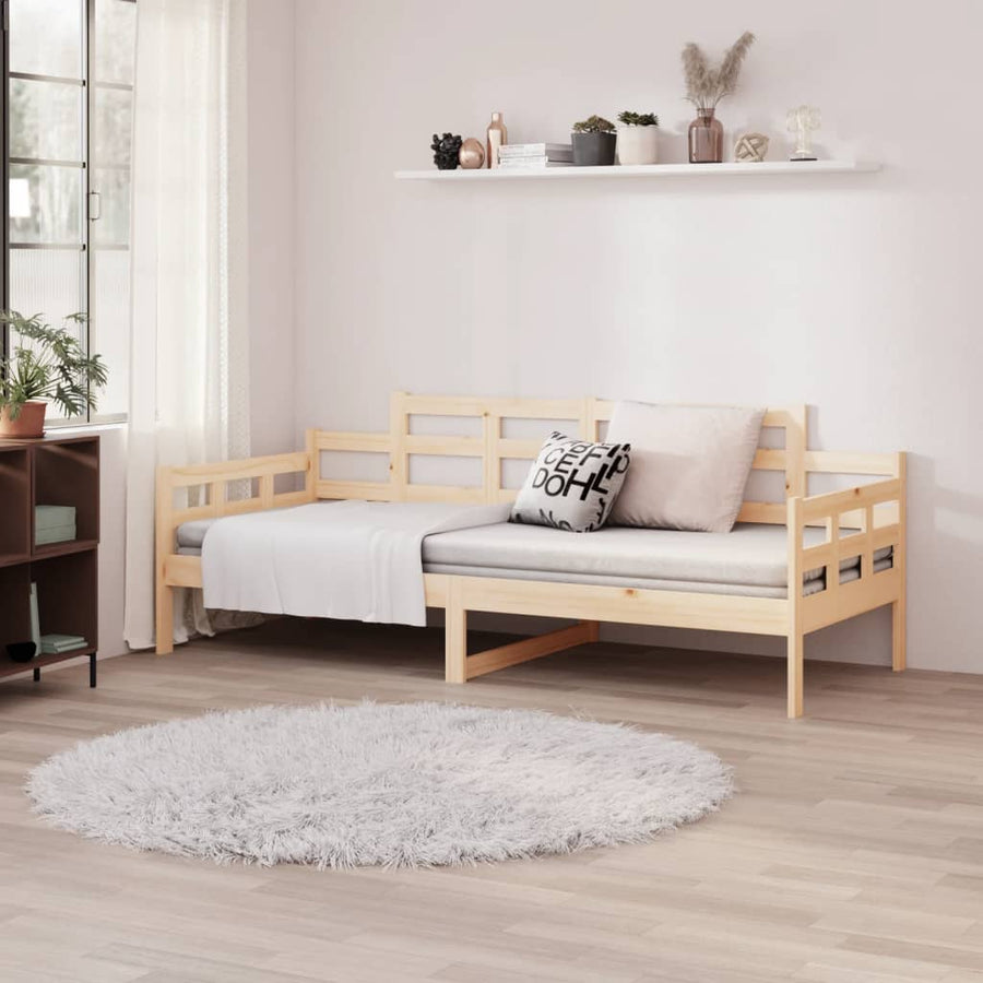 Slaapbank Massief Grenenhout 90X190 Cm 90 x 190 cm Naturel