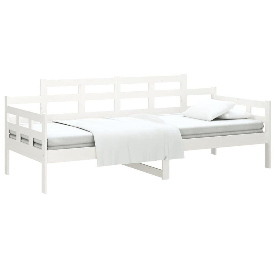 Slaapbank Massief Grenenhout Wit 90X190 Cm 90 x 190 cm