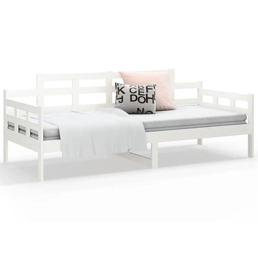 Slaapbank Massief Grenenhout Wit 90X190 Cm 90 x 190 cm